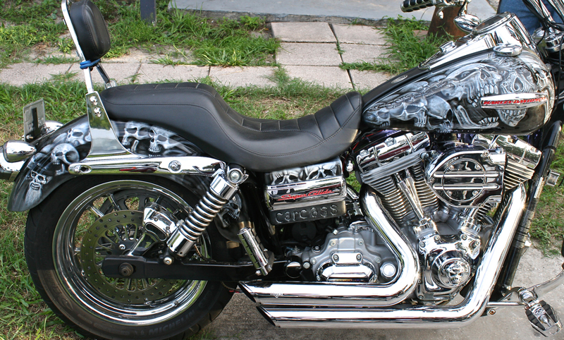 skull harley airbrush