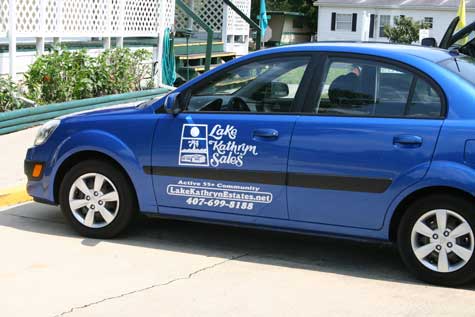 lake kathryn car with vinyl logos