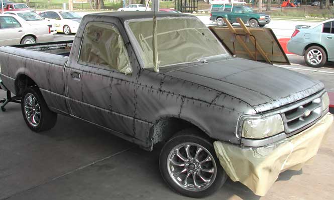 ford truck with old rivet airbrush