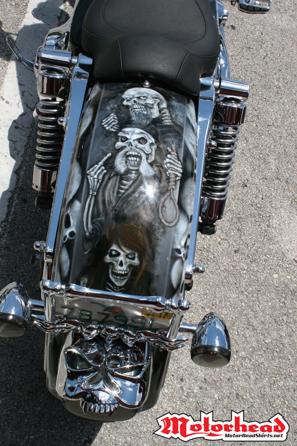 skulled harley