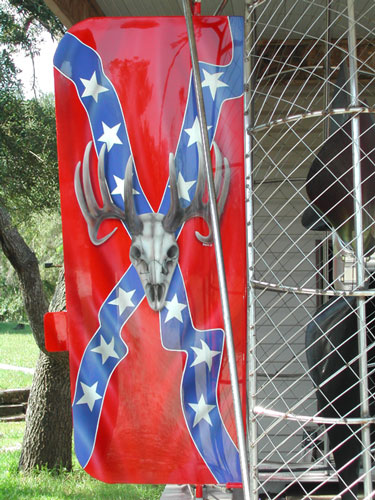 deer skull airboat rudder