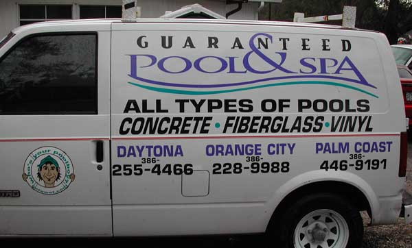 pool company van stickers