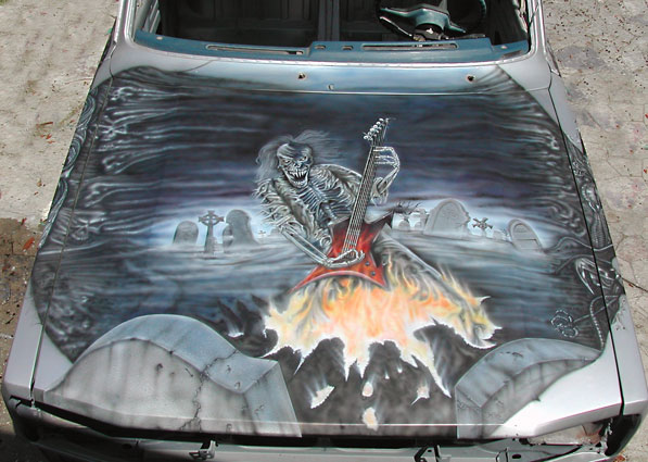 mazda hood airbrush
