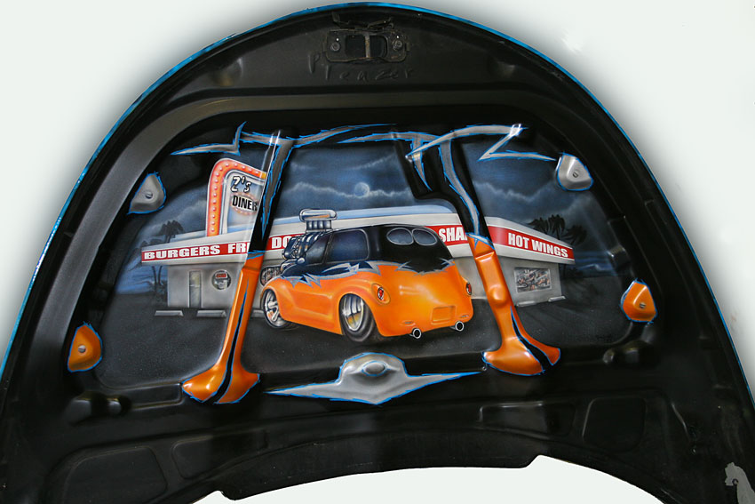 Pt cruiser hood mural/ zuyus