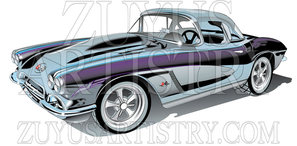 62 corvette painting